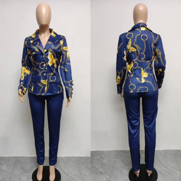 C8035 أحدث تصميم بدلات للسيدات ملابس مكتبية رسمية للمرأة النسائية والسهرة