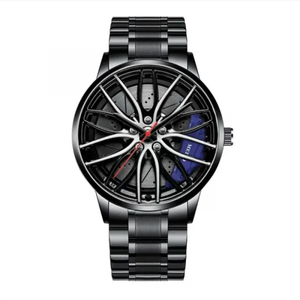 Foreign Trade New Trend Full Automatic Quartz Movement Stainless Steel Band Men's Watch Wheel Non-Mechanical Fashionable