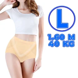 ملابس داخلية نسائية عالية الارتفاع مصنوعة من القطن الناعم ومضادة للبكتيريا مقاس L