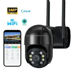 الجملة كامل اللون iCSee 3MP 2K واي فاي في الهواء الطلق كاميرا متحركة لاسلكية واي فاي الأمن CCTV IP كاميرا شبكة مراقبة
