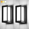 2 Pcs 24W Modern Outdoor Wall Lamp 3000K 4500K 6500K Changeable Corrosion-resistant Front Door Balcony Exterior Coach Lights