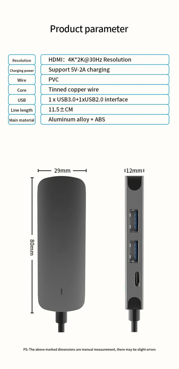 USB C HUB نوع C الفاصل إلى HDMI-4K محطة إرساء محول الكمبيوتر المحمول مع PD SD TF RJ45 Thunderbolt 3 لماك بوك اير M1 باد برو