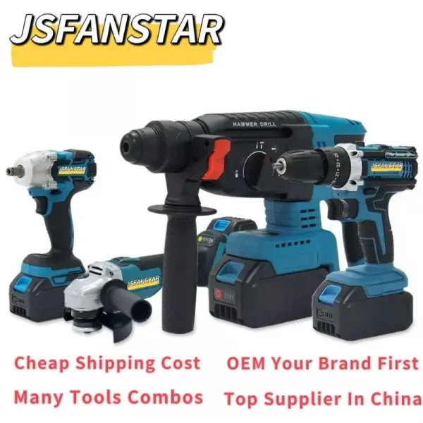 New 4in1 20v Brushless Lithium Ion Cordless Electric Impact Wrench Gun 1/2 Combo