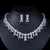 2022 Deluxe Water Drop Necklace Set Exquisite AAA Zircon High-End Jewelry Gifts for Party Banquet Dress Accessory
