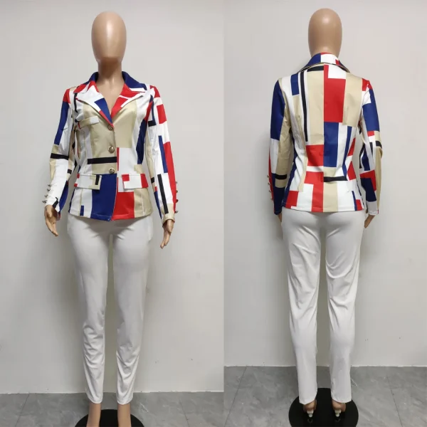 C8035 أحدث تصميم بدلات للسيدات ملابس مكتبية رسمية للمرأة النسائية والسهرة