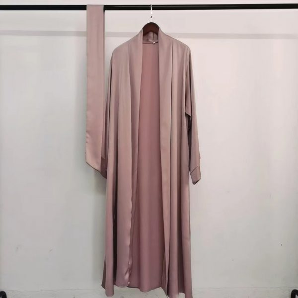 سيدة مسلمة مفتوحة عباية طويلة بالأزرار الربيع الصيف الملابس العرقية الإسلامية النساء العربية كيمونو الكلاسيكية قفطان أسود S-XXL