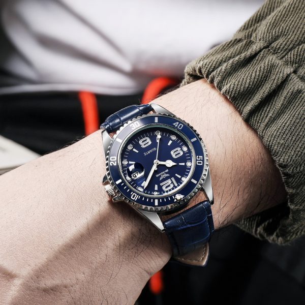 العلامة التجارية الجديدة رجل ساعة اليد الفاخرة الأعمال مقاوم للماء ساعة رجالية للرجال كوارتز ساعة جلدية ساعات رجالية reloj وسيم