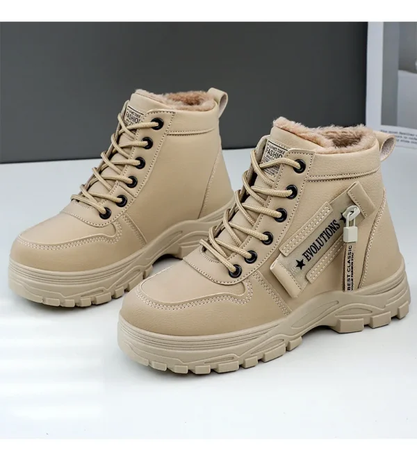 أحذية ثلج نسائية، أحذية قطنية صوفية شتوية، أحذية قطنية دافئة ومتعددة الاستخدامات، أحذية نسائية كبيرة الحجم