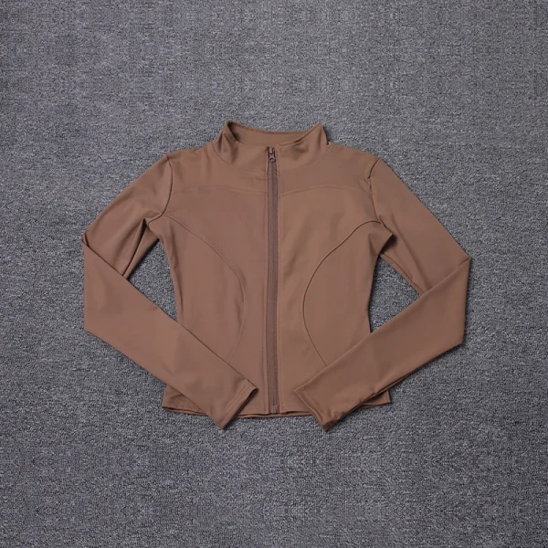 سترة رياضية نسائية بأكمام طويلة، معطف للتمرين في صالة الألعاب الرياضية، ملابس رياضية لليوجا