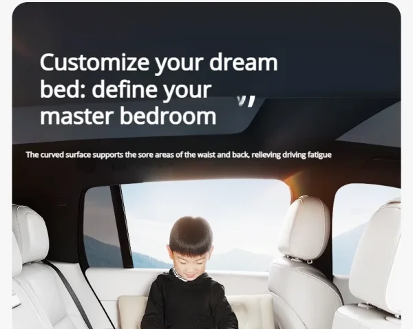 مرتبة هوائية خلفية للسفر أوتوماتيكية للسيارة، سرير محمول ذكي AI قابل للنفخ للنوم في السيارة