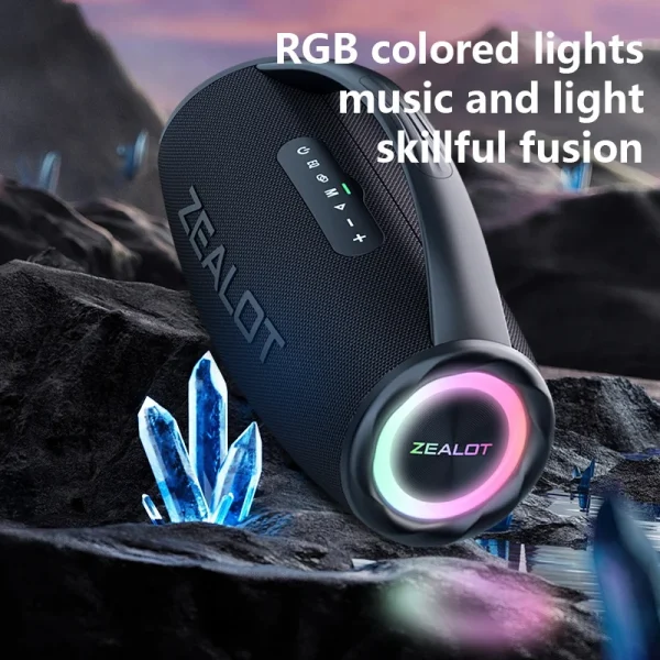 ZEALOT S97 80W مكبر صوت لاسلكي، مكبر صوت محمول خارجي، جودة صوت Hifi، اقتران مزدوج، شحن سريع، 16000 مللي أمبير.