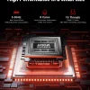 FIREBAT F1 MINI PC AMD Ryzen 7 H255 LPDDR5 ذاكرة عشوائية 24 جيجابايت قرص صلب SSD بسعة 1 تيرابايت واي فاي 6 بلوتوث 5.2 كمبيوتر مكتبي صغير محمول كمبيوتر سطح المكتب ويندوز 11