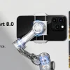AOCHUAN Smart X2 3 Axis Gimbal Stabilizer للهواتف الذكية iPhone و Android Gimbal مع شاشة LED مدمجة لعمود التمديد