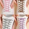 Elastic No Tie Shoelaces Semicircle Shoe Laces For Kids and Adult Sneakers Shoelace Quick Lazy Metal Lock Laces Shoe Strings