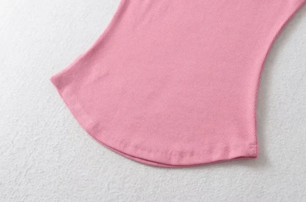 تي شيرت نسائي صيفي مثير بياقة مدورة بدون أكمام تي شيرت علوي سادة ضيق مناسب بلوفرات كاجوال تي شيرت نسائي أساسيات ملابس الشارع تي شيرت