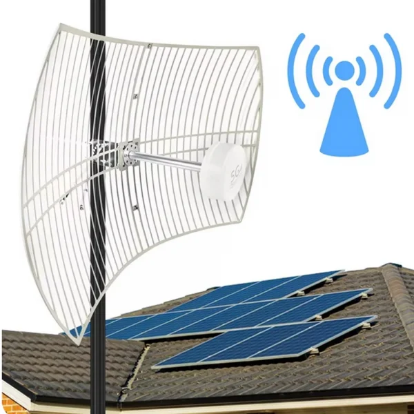 هوائي MIMO خارجي لشبكات 5G/4G/3G/2G، 600-6000 ميجاهرتز، مكاسب عالية 2X30dBi، تغذية خارجية طويلة المدى، لـ STC Zain Mobily