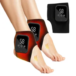 مدلك الكاحل مع الاهتزاز والتدفئة 3 أوضاع وسادة تسخين كهربائية لتدليك الدورة الدموية لتعب عضلات الكاحل