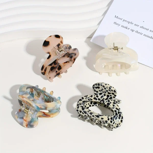 أنيقة حلوة صغيرة البيضاوي مشبك شعر كليب للنساء قبضة آمنة إكسسوارات الشعر ذيل حصان مقاطع شعر لطيف نمط متطور