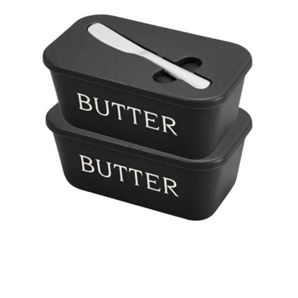 صندوق حاوية الزبدة مع سكين بسيط، صندوق تخزين مختوم للمطاعم، صندوق الجبن مع سكين تقطيع الزبدة، طبق الزبدة، أدوات المائدة