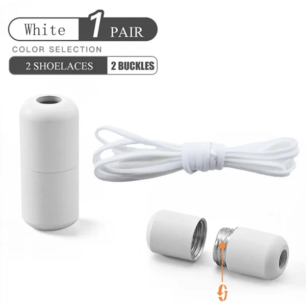 Elastic No Tie Shoelaces Semicircle Shoe Laces For Kids and Adult Sneakers Shoelace Quick Lazy Metal Lock Laces Shoe Strings