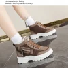 أحذية كاجوال فائقة النعومة، أحذية أبي سميكة القاع، أحذية منصة عالية الارتفاع، أحذية عصرية للشتاء الدافئ بنمط جديد للنساء
