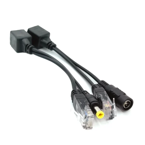 POE كابل الطاقة السلبية عبر إيثرنت كابل محول الفاصل RJ45 حاقن وحدة امدادات الطاقة 12-48 فولت الخائن عدة لكاميرا IP