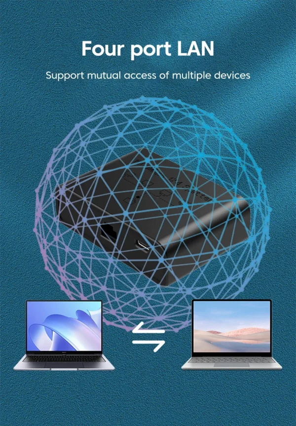 VIKEFON 5-port جيجابت جهاز سويتش للشبكات إيثرنت RJ45 منفذ الشبكة كابل اتصال التبديل شبكة الفاصل كابل المتوسع