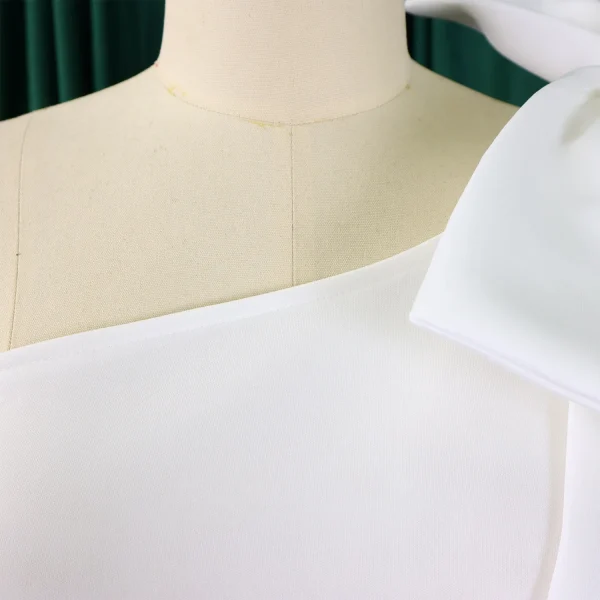 موضة النساء بمقاسات كبيرة فستان بكفة كتف مائلة مع فيونكة لحفلات رسميّة فستان أنيق جديد للمناسبات الخاصة