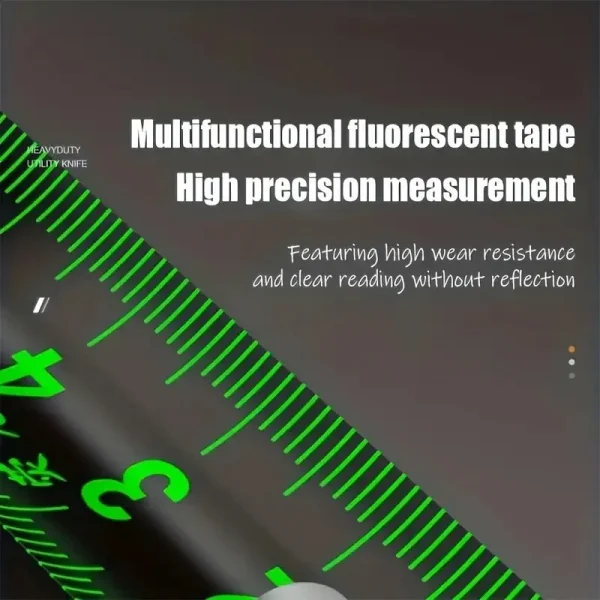 3-5-7-10 متر شريط الفلورسنت قياس الدقة مقياس سميك مقاوم للماء ومقاومة للاهتراء أداة قياس متعددة الأغراض