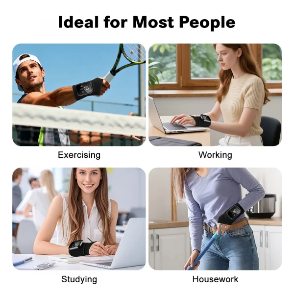 المعصم وسادة ساخنة التدفئة الكهربائية واقي المعصم 3 مستويات مُدلك بالاهتزاز 5 سرعة التدفئة الساخن ضغط حماية المعصم اليد