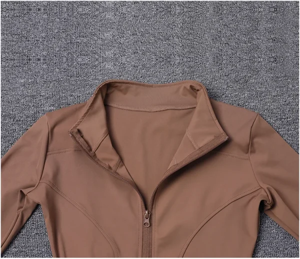 سترة رياضية نسائية بأكمام طويلة، معطف للتمرين في صالة الألعاب الرياضية، ملابس رياضية لليوجا