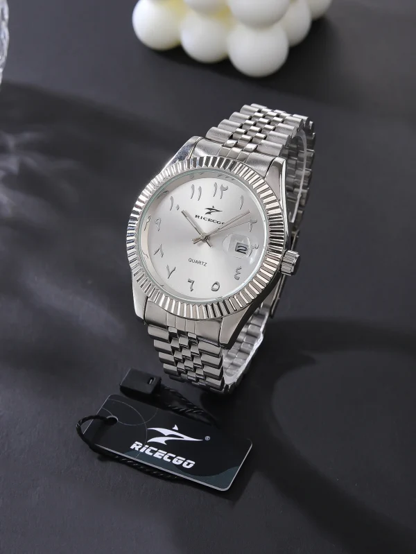 ساعة كوارتز رياضية من الفولاذ المقاوم للصدأ للرجال، ساعة يد فاخرة للأعمال، كرونوغراف Reloj للرجال والنساء، هدية عيد ميلاد