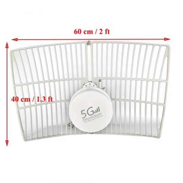 هوائي MIMO خارجي لشبكات 5G/4G/3G/2G، 600-6000 ميجاهرتز، مكاسب عالية 2X30dBi، تغذية خارجية طويلة المدى، لـ STC Zain Mobily