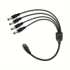 DC Power Splitter Cable 1 Female to 2/4/8 Male Y-Shaped Adapter with 12V Output 5.5mm x 2.1mm Connector for Cameras