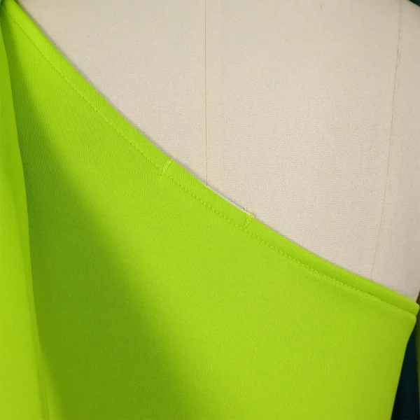 موضة النساء بمقاسات كبيرة فستان بكفة كتف مائلة مع فيونكة لحفلات رسميّة فستان أنيق جديد للمناسبات الخاصة