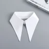 الجديد الأكثر مبيعاً بسيط بلون واحد يناسب الجميع، ياقة وهمية مزيفة، قميص إبداعي، ياقة مزيفة، شخصية