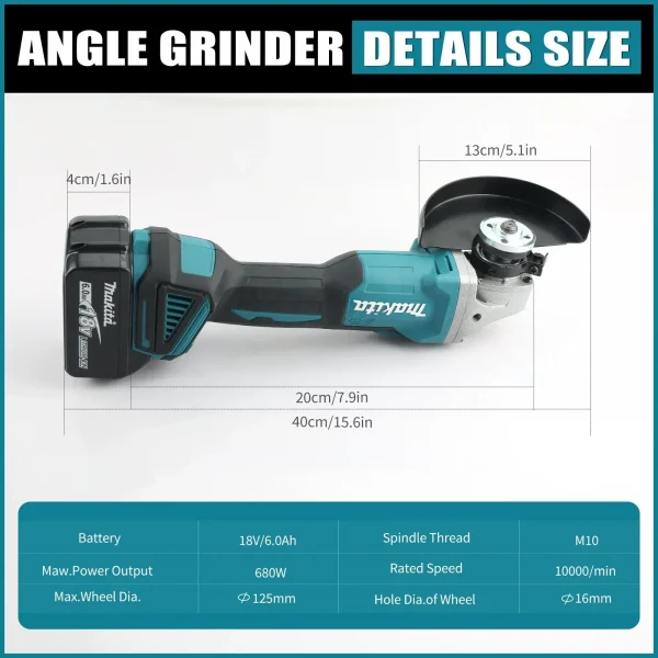 الأصلي ماكيتا DGA404 فرش زاوية طاحونة تلميع آلة القطع اللاسلكي زاوية طاحونة أداة لماكيتا 18 فولت بطارية دبوس
