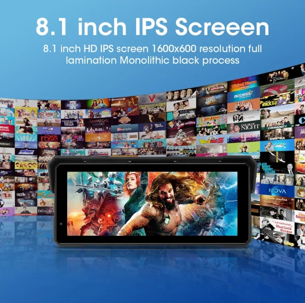 جانسايت محمول 8.1 بوصة IP67 مقاوم للماء للدراجات النارية 4K DVR نظام تحديد المواقع والملاحة اللاسلكية Carplay أندرويد السيارات موتو مسجل مراقب