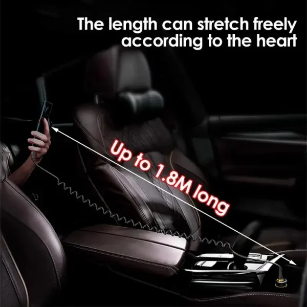 PD 120 واط نوع C إلى نوع C كابل 5A شحن سريع USB C الربيع شاحن سيارة كابل آيفون 15 سلسلة شاومي 12 سامسونج S23 ماك بوك