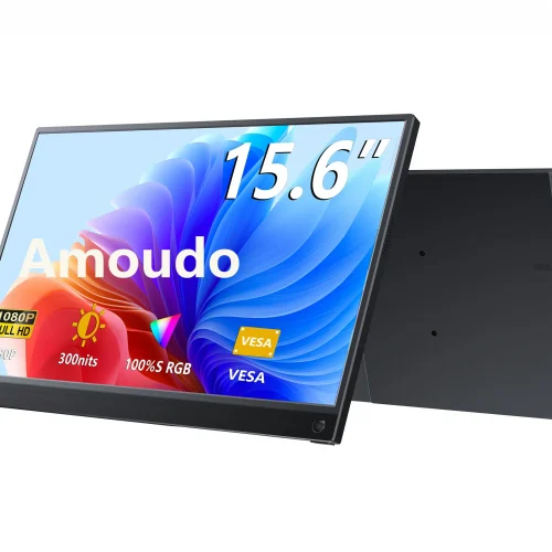 أمودو 15.6 بوصة شاشة محمولة 1920x1080P تمديد عرض IPS لوحة ال سي دي الثقب حامل VESA USBC Mini HDMI شاشة الهاتف المحمول