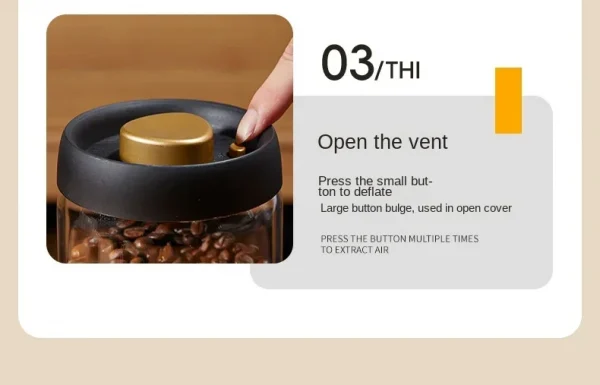 وعاء قهوة بغطاء أسود متعدد السعة، وعاء تخزين يدوي مقاوم للرطوبة، إبريق شاي زجاجي للمطبخ، وعاء تخزين حبوب القهوة، جرة محكمة الغلق