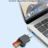 قارئ بطاقة TF صغير Type-C 2.0 للتخزين الخارجي باللون الأسود قابل للتمدد لبطاقة الذاكرة USB C 2.0 لأيفون 17 16 قارئ بطاقة TF صغير
