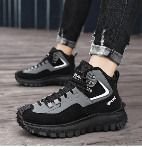 جديد الرجال عالية الجودة ماركة الأحذية الجلدية سلامة العمل الأحذية