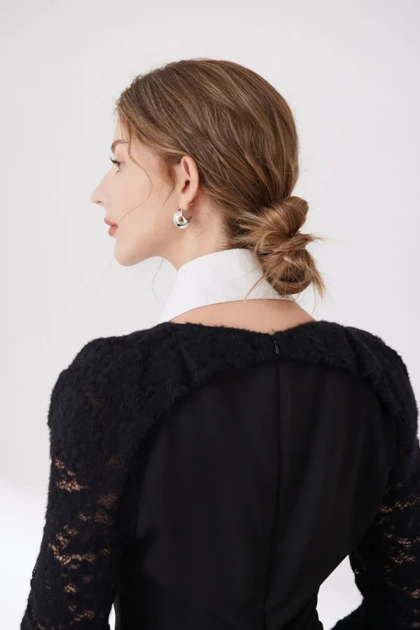 الجديد الأكثر مبيعاً بسيط بلون واحد يناسب الجميع، ياقة وهمية مزيفة، قميص إبداعي، ياقة مزيفة، شخصية