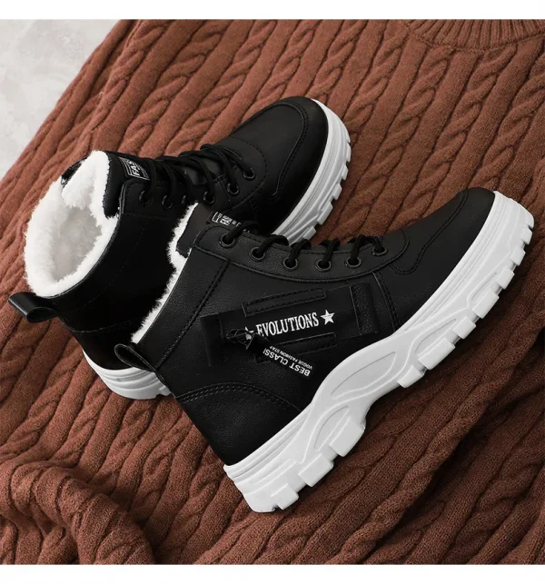 أحذية ثلج نسائية، أحذية قطنية صوفية شتوية، أحذية قطنية دافئة ومتعددة الاستخدامات، أحذية نسائية كبيرة الحجم