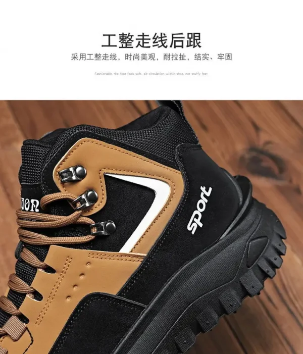جديد الرجال عالية الجودة ماركة الأحذية الجلدية سلامة العمل الأحذية