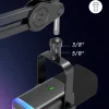 ميكروفون ديناميكي FIFINE USB/XLR مع زر كتم الصوت باللمس، ومقبس سماعة الرأس، وأدوات التحكم في الإدخال/الإخراج، لخلاط الكمبيوتر PS5/4، وميكروفون الألعاب Ampligame AM8