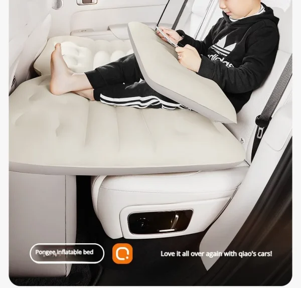 مرتبة هوائية خلفية للسفر أوتوماتيكية للسيارة، سرير محمول ذكي AI قابل للنفخ للنوم في السيارة