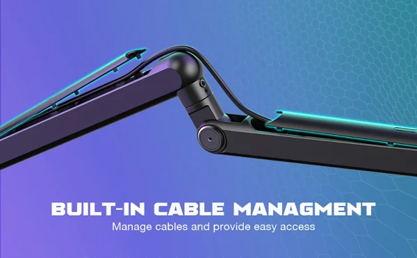 حامل ذراع FIFINE Premium المعدني المنخفض القابل للتعديل مع هيكل قوي وإدارة الكابلات للميكروفونات - BM88