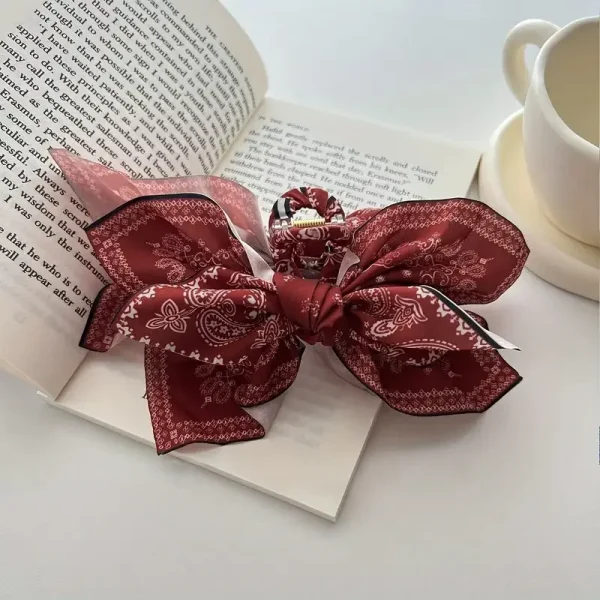 قطعة واحدة جديدة من زهرة الكاجو على الوجهين، مشبك للإمساك على شكل فراشة، مشبك شعر على شكل فراشة، مشبك أنيق لعطلة الصيف